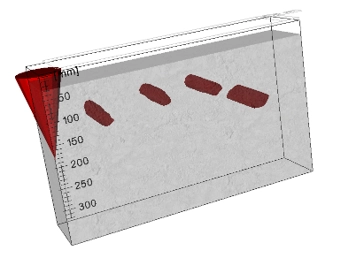 Section view showing bar spacing and depth