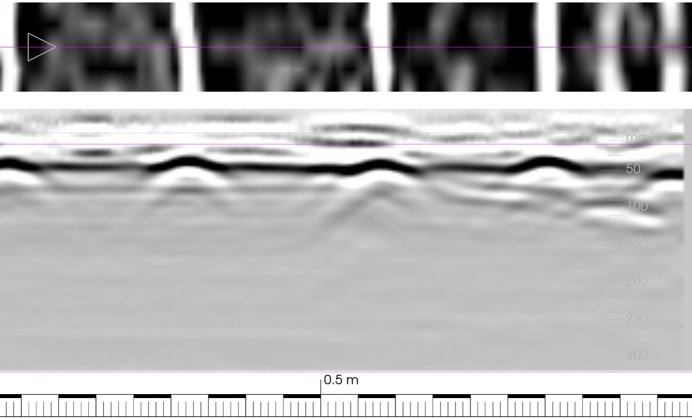 Post-collapse survey of an adjoining slab